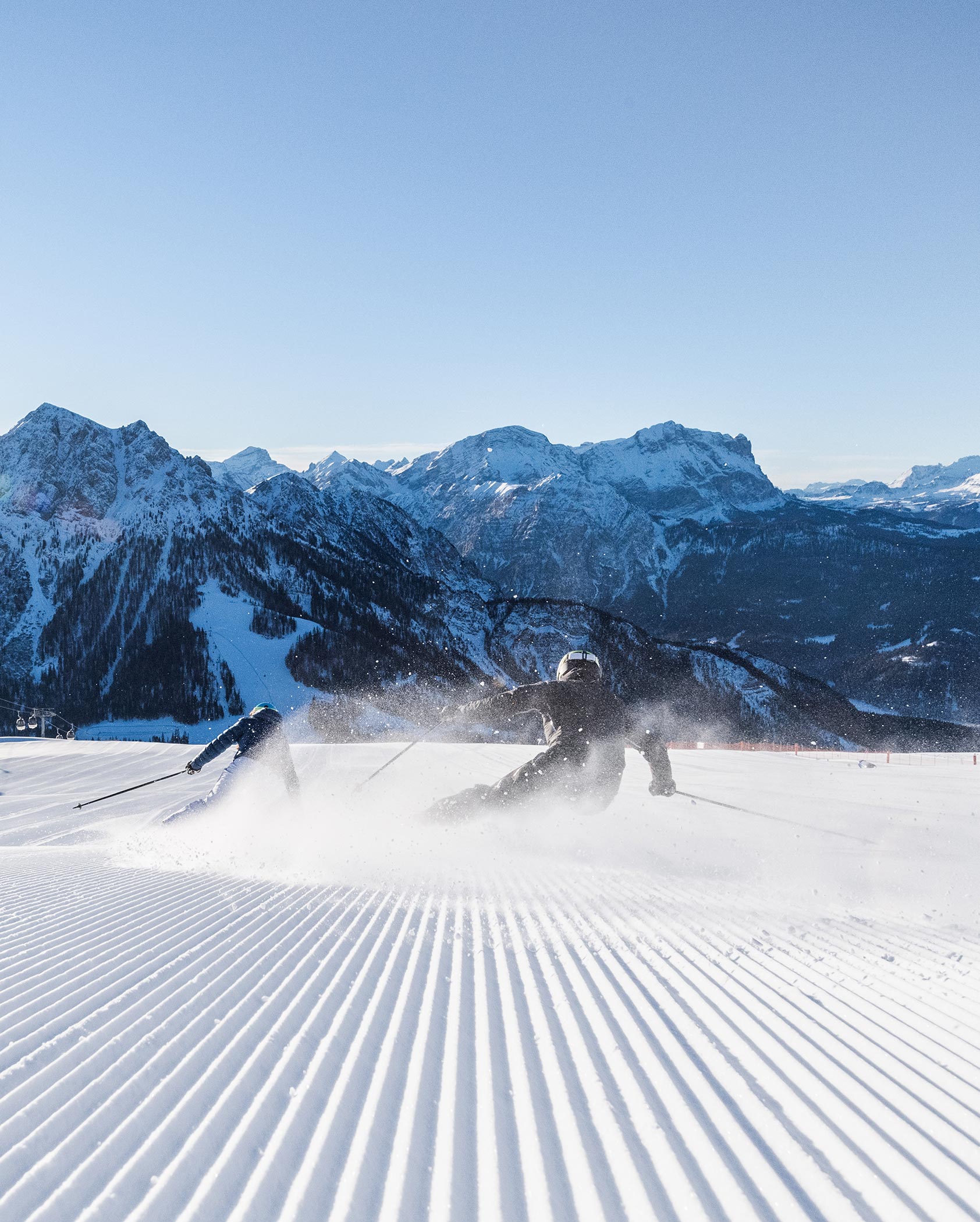 Detailaufnahme Skifahren - Lüch da Morgnun